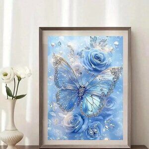 Floral & Butterfly 5D Diamond Painting Kit #30